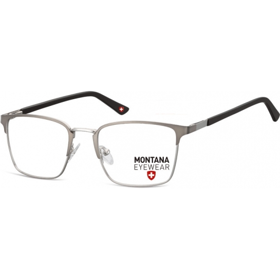 Okulary oprawki prostokątne optyczne Montana MM602D srebrno-grafitowe